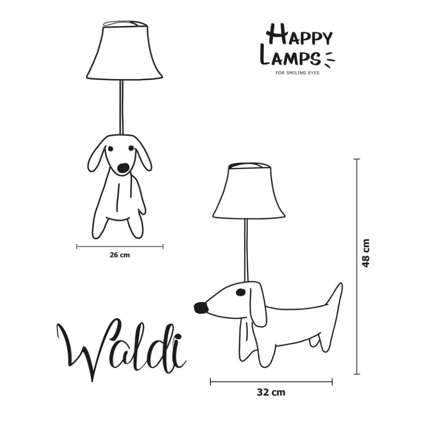 Happy Lamps - Дитяча світлодіодна настільна лампа WALDI LED/5,4W/230V такса