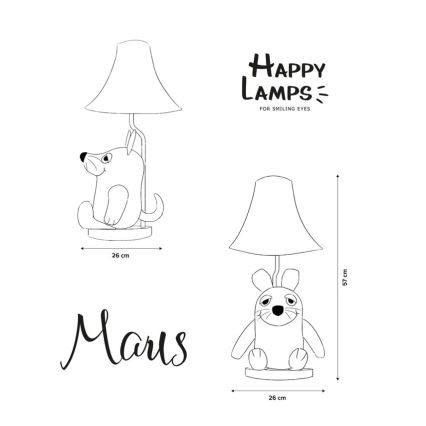 Happy Lamps - Светодиодная детская настольная лампа MOUSE FROM SENDUNG MIT DER MAUS LED/5,4W/230V мышь