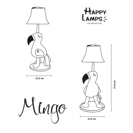 Happy Lamps - LED Дитячий торшер MINGO LED/5,4W/230V фламінго