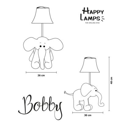Happy Lamps - Светодиодная детская настольная лампа BOBBY LED/5,4W/230V слон