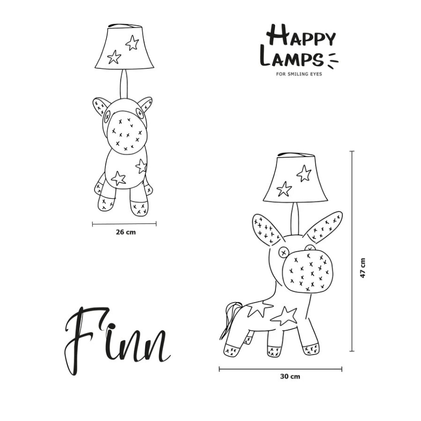 Happy Lamps - Светодиодная детская настольная лампа FIN LED/5,4W/230V лошадь