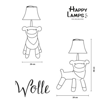 Happy Lamps - Светодиодная детская настольная лампа WOLLE LED/5,4W/230V овечка