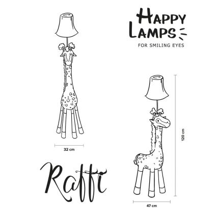 Happy Lamps - Светодиодный детский торшер RAFFI LED/5,4W/230V жираф