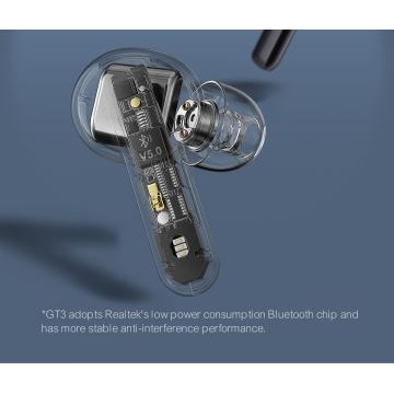 Haylou - Водостійкі бездротові навушники GT3 TWS IPX4 чорний