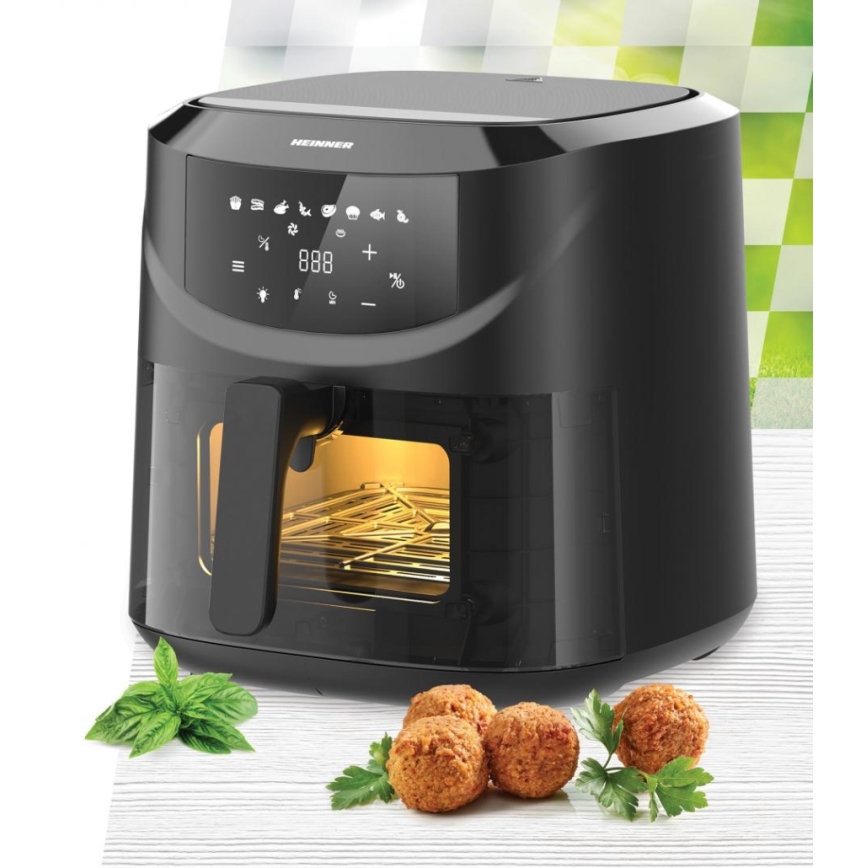 Heinner HAF-B8BK2000 - Повітряна фритюрниця 7,6 л 2000 Вт/230 В чорна