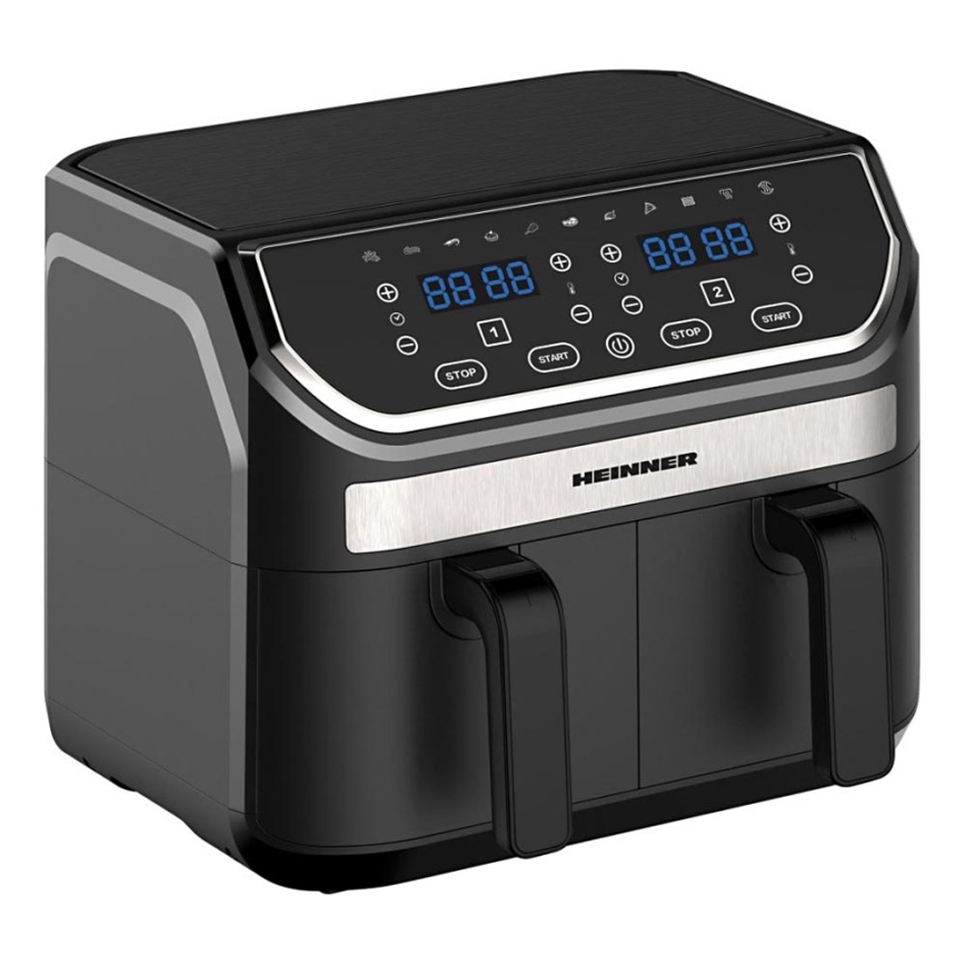 Heinner HAF-KDB1700BK - Двухсекционная аэрофритюрница 8,5 л 1700 Вт/230 В черная