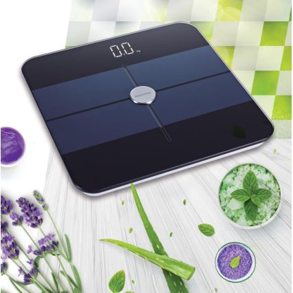 Heinner HBS-BTH180BK - Цифрові особисті ваги 2xAAA чорна/синя