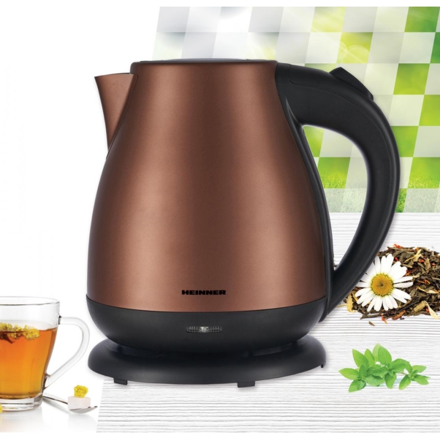 Heinner HEK-17IXC - Электрический чайник 1,7 л 2200 Вт/230 В медный