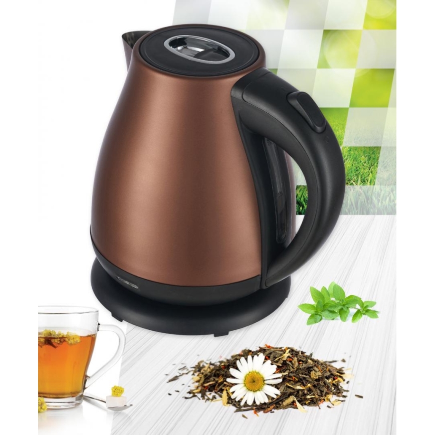Heinner HEK-17IXC - Электрический чайник 1,7 л 2200 Вт/230 В медный