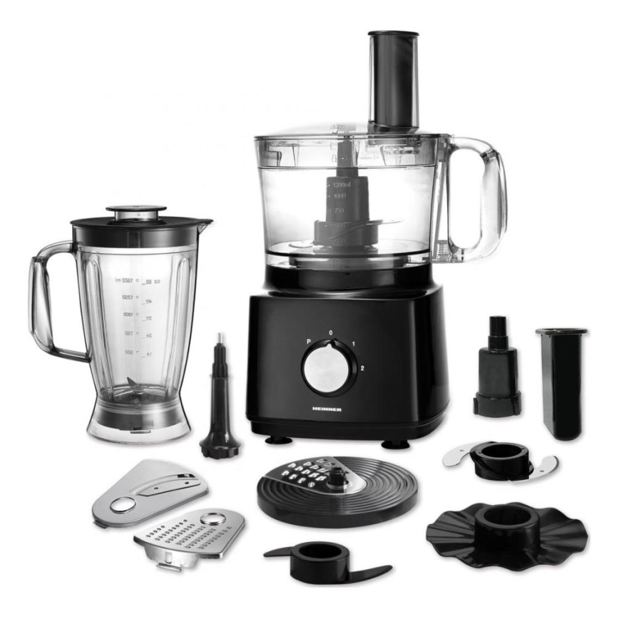 Heinner HFP-750BK - Кухонный комбайн 750W/230V чёрный