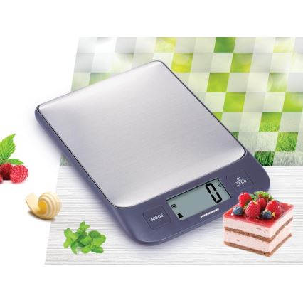 Heinner HKS-5IXBK - Цифрова кухонна вага 2xAAA сірий/матовий хром