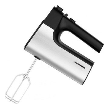 Heinner HM-500BKSS - Ручной миксер 500 Вт/230 В матовый хром/чёрный