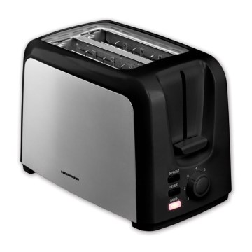 Heinner HTP-700BKSS - Тостер на 2 скибки 700Вт/230В чорний/матовий хром