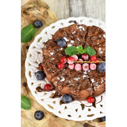 Heinner HWF-1000CR - Вафельниця 1000 Вт/230 В чорна/рожево-золотиста