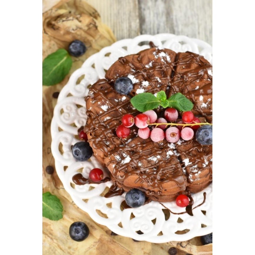 Heinner HWF-1000CR - Вафельниця 1000 Вт/230 В чорна/рожево-золотиста