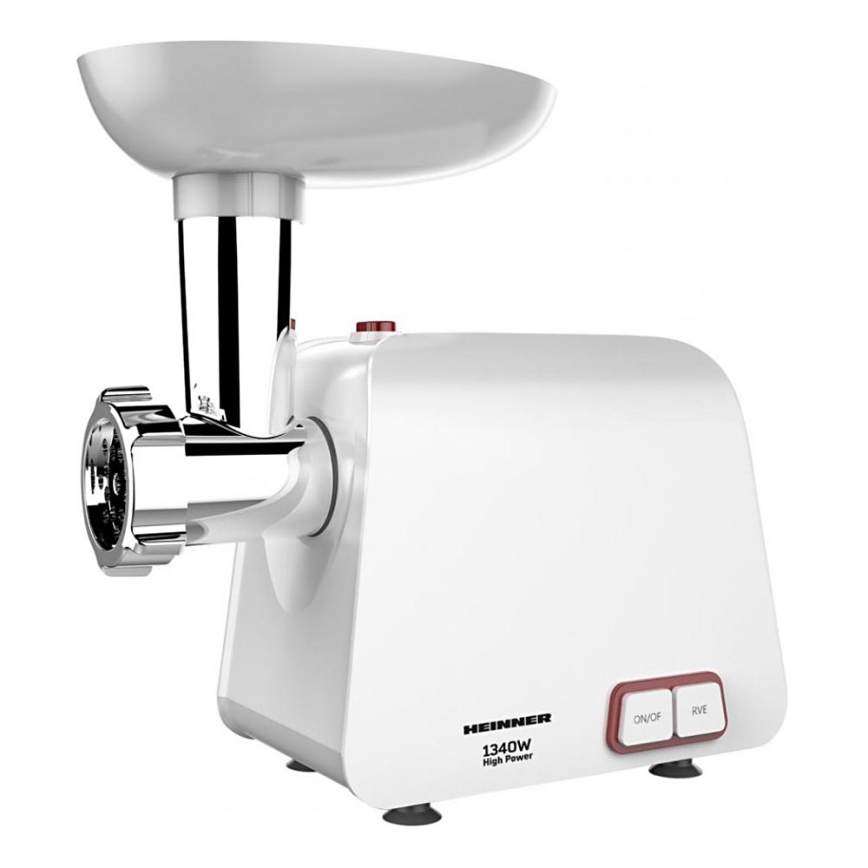 Heinner MG-1340WH - м'ясорубка 1340 Вт/230 В, біла