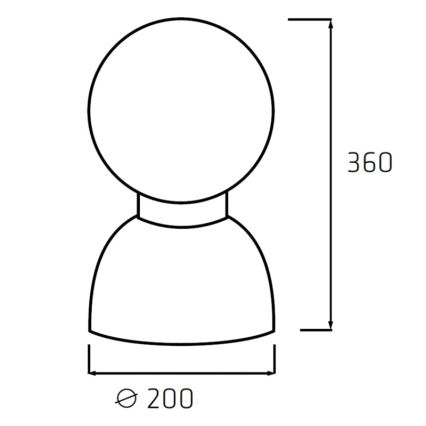 Helios 306-WLG223 - Светодиодное уличное техническое освещение WORK GLOBE 2 LED/23W/230V IP44