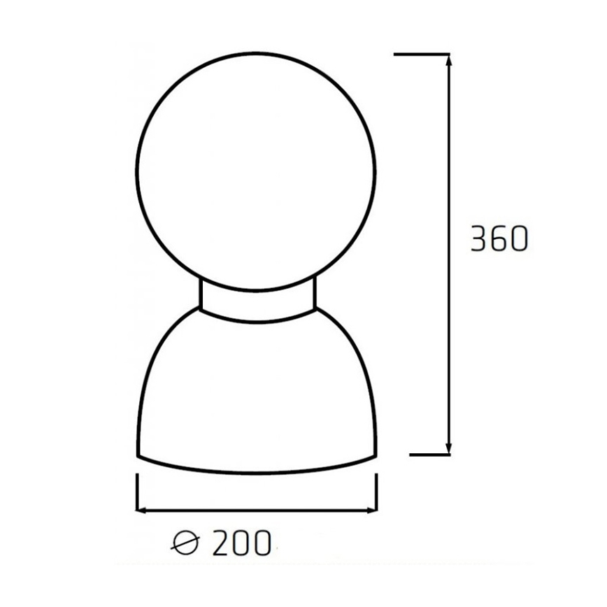 Helios 306-WLG223Z - Светодиодное уличное техническое освещение WORK GLOBE 2 LED/23W/230V IP44