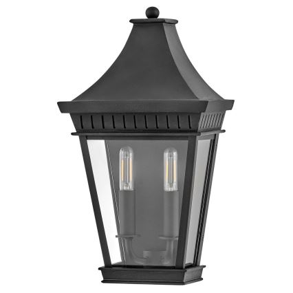 Hinkley - Уличный настенный светильник CHAPEL HILL 2xE14/40W/230V IP44 черный