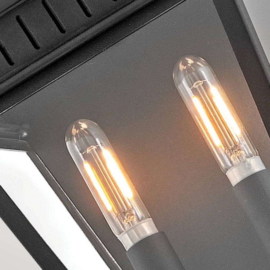 Hinkley - Уличный настенный светильник CHAPEL HILL 2xE14/40W/230V IP44 черный