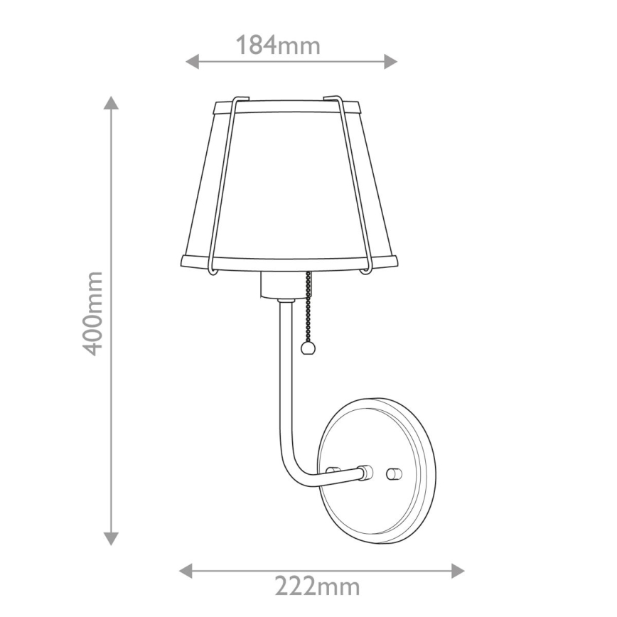 Hinkley - Настенная лампа CLARKE 1xE27/40W/230V блестящий хром/белый