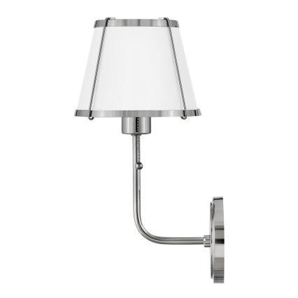 Hinkley - Настінна лампа CLARKE 1xE27/40W/230V глянцевий хром/білий