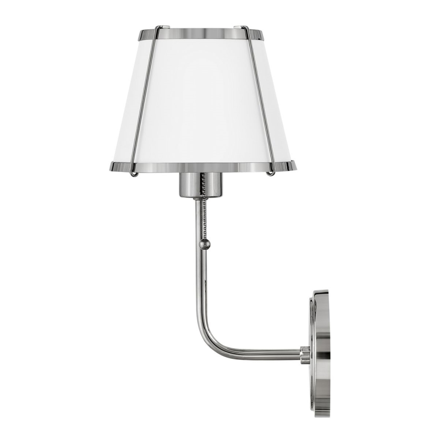 Hinkley - Настінна лампа CLARKE 1xE27/40W/230V глянцевий хром/білий