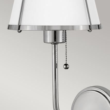 Hinkley - Настінна лампа CLARKE 1xE27/40W/230V глянцевий хром/білий