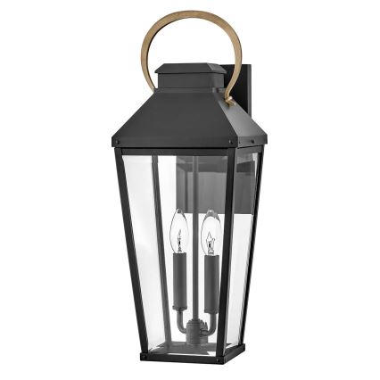 Hinkley - Уличный настенный светильник DAWSON 2xE14/40W/230V IP44 черный