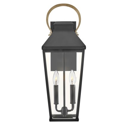 Hinkley - Уличный настенный светильник DAWSON 2xE14/40W/230V IP44 черный