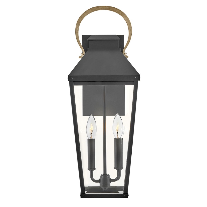 Hinkley - Уличный настенный светильник DAWSON 2xE14/40W/230V IP44 черный