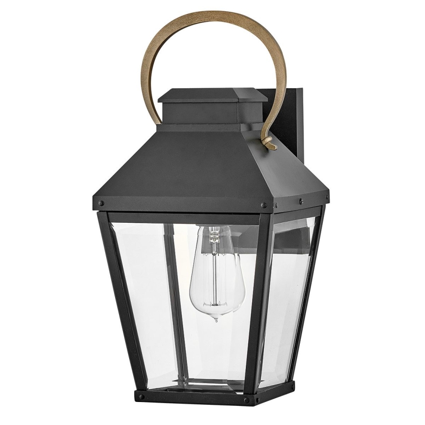 Hinkley - Уличный настенный светильник DAWSON 1xE27/60W/230V IP44 черный