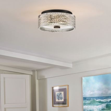 Hinkley - Потолочный светильник ELLE 2xE27/60W/230V диаметр 30,5 см черный