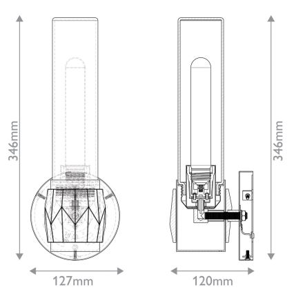 Hinkley - Настенный светильник для ванной комнаты ELLISON 1xE27/40W/230V IP44 золотистый