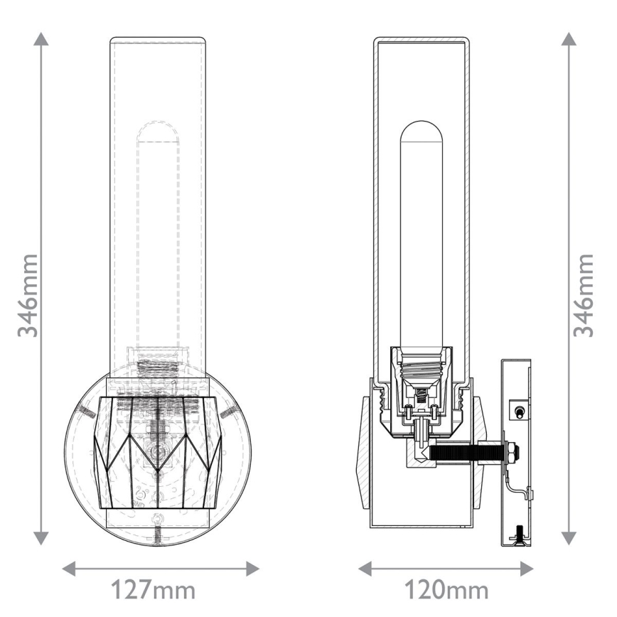 Hinkley - Настенный светильник для ванной комнаты ELLISON 1xE27/40W/230V IP44 золотистый