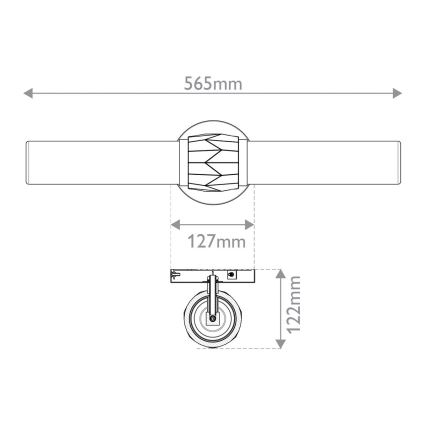 Hinkley - Настенный светильник для ванной комнаты ELLISON 2xE27/40W/230V IP44 золотистый