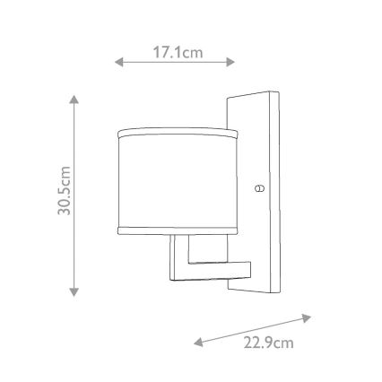 Hinkley - Настінний світильник HAMPTON 1xE27/60W/230V золотистий