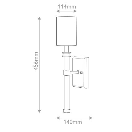 Hinkley - Настенный светильник MOORE 1xE14/40W/230V золотой