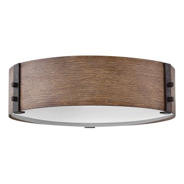 Hinkley - Потолочный светильник SAWYER 3xE14/40W/230V диаметр 38 см секвойя/коричневый