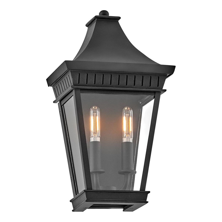 Hinkley - Уличный настенный светильник CHAPEL HILL 2xE14/40W/230V IP44 черный