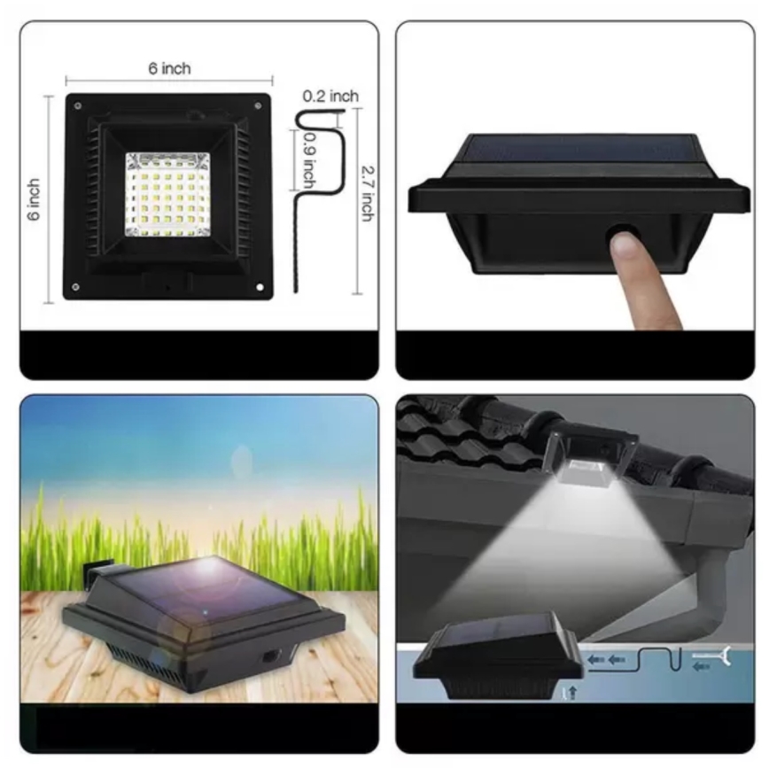 HÖFFTECH - LED сонячний настінний світильник з датчиком руху і сутінків LED/3,7V 2000 mAh IP65