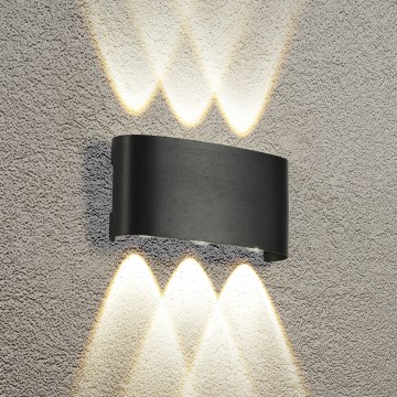 HÖFFTECH - LED зовнішній настінний світильник UP&DOWN 6xLED/1W/230V IP65