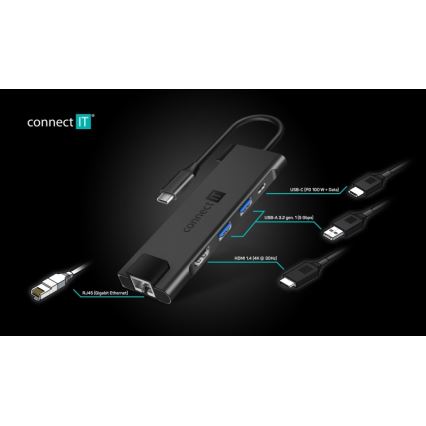 CONNECT IT CHU-8020-AN - USB-C ХАБ 5в1