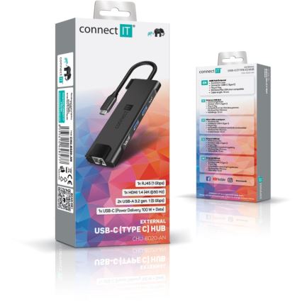 CONNECT IT CHU-8020-AN - USB-C ХАБ 5в1