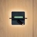 Ідеал Люкс - LED настінний точковий світильник ПІАНО LED/10W/230V CRI 90 USB чорний