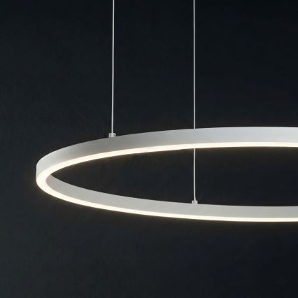 Ідеал Люкс - LED-люстра на тросі ОРАКЛ СЛІМ LED/53W/230V 4000K CRI 90, діаметр 90 см, біла