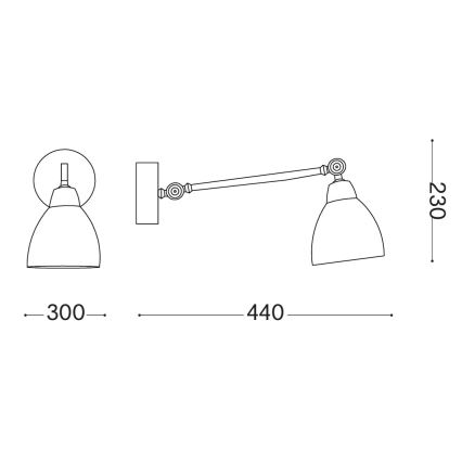 Ideal Lux - Бра NEWTON 1xE27/42W/230V полированный хром