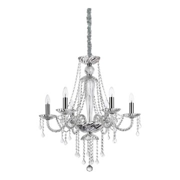 Ideal Lux - Хрустальная люстра на цепи AMADEUS 6xE14/40W/230V диаметр 67 см прозрачный