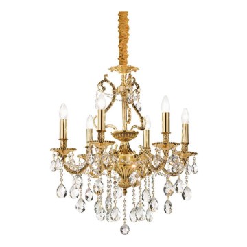 Ideal Lux - Хрустальная люстра на цепи GIOCONDA 6xE14/40W/230V диаметр 62 см золотистый