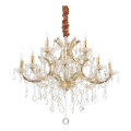 Ideal Lux - Хрустальная люстра на цепи NAPOLEON 12xE14/40W/230V диаметр 74 см золотистый